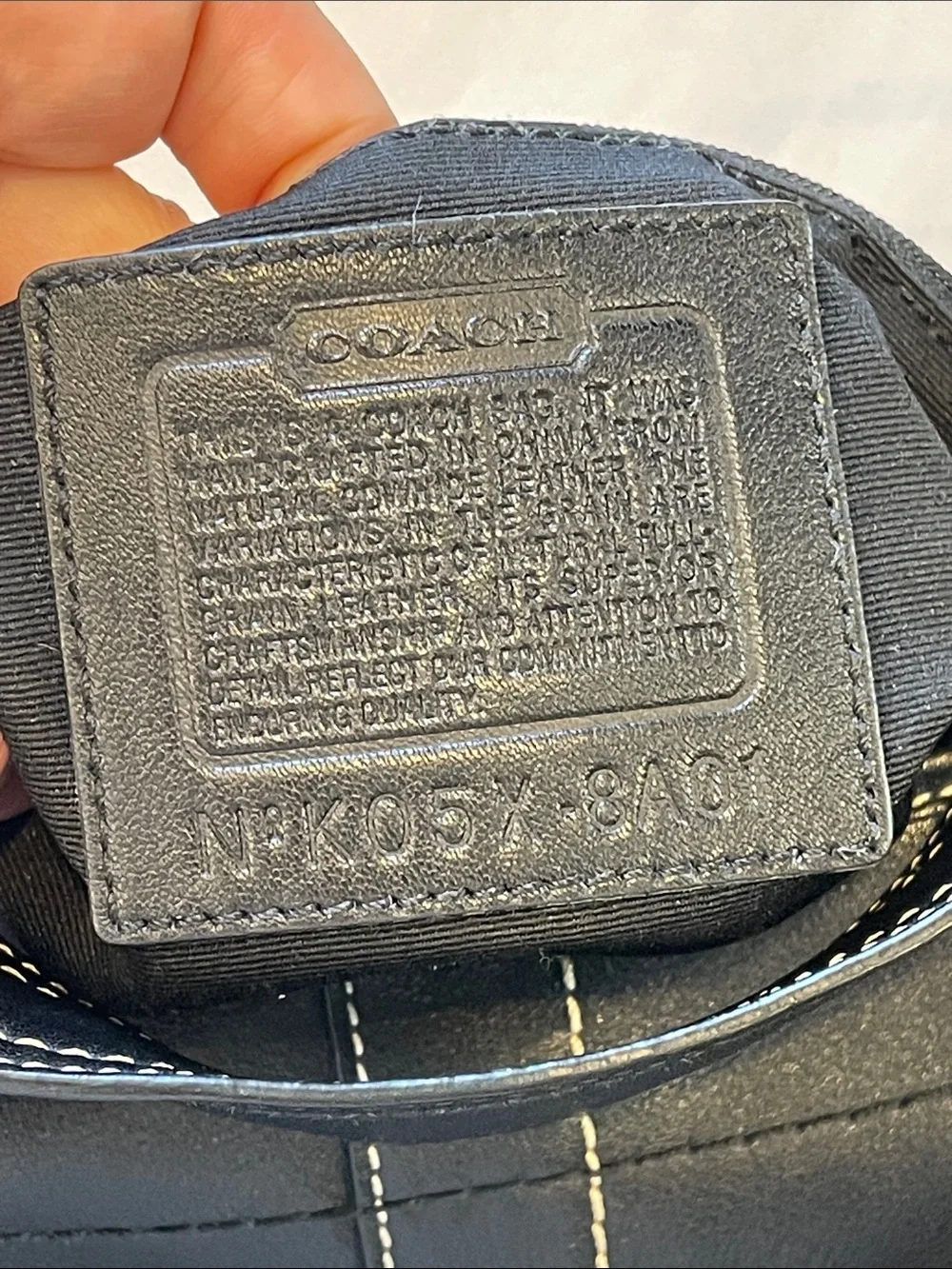 Vintage Coach Black Leather Mini Hobo Bag #8A01